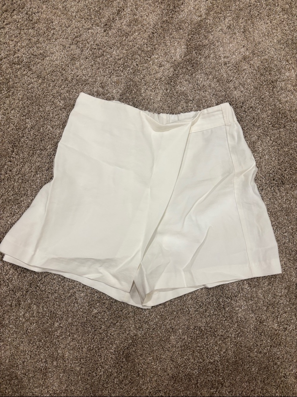 High-Rise White Tailored Women's SKORT